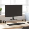 Laikiklis Monitoriaus stovas, juodas, 80x20x8cm, stiklas ir metalas