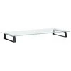Laikiklis Monitoriaus stovas, juodas, 80x35x8cm, stiklas ir metalas