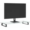 Laikiklis Monitoriaus stovas, juodas, 80x35x8cm, stiklas ir metalas