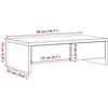 Laikiklis Monitoriaus stovas su stalčiais, betono, 50x27x15cm, mediena