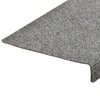 Laiptų kilimėliai, 10vnt., pilki 65x21x4cm, perforuoti adatomis