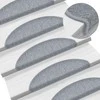 Laiptų kilimėliai, 10vnt., šviesiai pilkos spalvos, 56x17x3cm