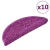 Laiptų kilimėliai, 10vnt., violetinės spalvos, 65x21x4cm