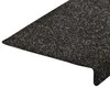 Laiptų kilimėliai, 5vnt., juodi, 65x21x4cm, perforuoti adatomis