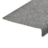 Laiptų kilimėliai, 5vnt., pilki 65x21x4cm, perforuoti adatomis