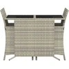 Lauko baldų komplektas Bistro komplektas su pagalvėlėmis, 3 dalių, pilkas, poliratanas
