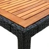 Lauko baldų komplektas Lauko komplektas su pagalvėlėmis, 7 dalių, juodas, poliratanas