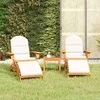 Lauko baldų komplektas Sodo adirondack komplektas, 3 dalių, akacijos medienos masyvas