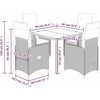 Lauko baldų komplektas Sodo bistro komplektas su pagalvėmis, 5 dalių, juodas, ratanas