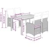 Lauko baldų komplektas Sodo bistro komplektas su pagalvėmis, 5 dalių, juodas, ratanas