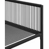 Lauko baldų komplektas Sodo komplektas, 13 dalių, juodas, poliratanas