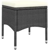 Lauko baldų komplektas Sodo komplektas, 5 dalių, juodas, poliratanas ir akacija