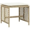 Lauko baldų komplektas Sodo komplektas su pagalvėlėmis, 15 dalių, smėlio, poliratanas