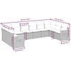 Lauko baldų komplektas Sodo komplektas su pagalvėlėmis, 10 dalių, pilkas, poliratanas