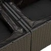Lauko baldų komplektas Sodo komplektas su pagalvėlėmis, 8 dalių, poliratanas/akacija