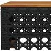 Lauko baldų komplektas Sodo komplektas su pagalvėlėmis, 5 dalių, juodas, poliratanas