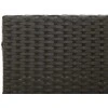 Sodo sofa su stalu/pagalvėlėmis, juoda, poliratanas, L formos