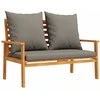 Sodo sofa-suoliukas su pagalvėlėmis, 120cm, akacijos masyvas