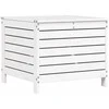 Lauko baldų komplektas Sodo sofos komplektas, baltas, 7 dalių, pušies medienos masyvas