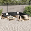 Lauko baldų komplektas Sodo sofos komplektas, 9 dalių, pušies medienos masyvas