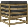Lauko baldų komplektas Sodo sofos komplektas su pagalvėlėmis, 9 dalių, pušis