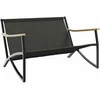 Sodo suoliukas su pagalvėle, juodos spalvos, 120cm, plienas