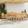 Lauko baldų komplektas Sodo valgomojo baldų komplektas, 5 dalių, tikmedžio masyvas
