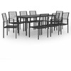 Lauko baldų komplektas Sodo valgomojo komplektas, 9 dalių (2x312172+312163)