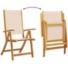 Lauko baldų komplektas Sodo valgomojo komplektas, 5 dalių, akacija ir tekstilenas