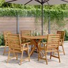 Lauko baldų komplektas Sodo valgomojo komplektas, 6 dalių, akacijos medienos masyvas