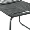 Lauko baldų komplektas Sodo valgomojo komplektas, 7 dalių, juodas, PVC ratanas