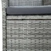 Lauko baldų komplektas Sodo valgomojo komplektas su pagalvėlėmis, 7 dalių, pilkas
