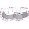 Sofa Sofos komplektas su pagalvėlėmis, 7 dalių, smėlio, poliratanas