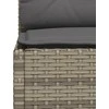 Lauko baldų komplektas Sofos komplektas su pagalvėlėmis, 6 dalių, pilkas, poliratanas