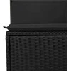 Lauko baldų komplektas Sofos komplektas su pagalvėlėmis, 8 dalių, juodas, poliratanas
