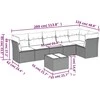 Sofa Sofos komplektas su pagalvėlėmis, 7 dalių, smėlio, poliratanas