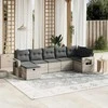 Sofa Sofos komplektas su pagalvėlėmis, 7 dalių, pilkas, poliratanas