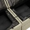 Sofa Sofos komplektas su pagalvėlėmis, 4 dalių, pilkas, poliratanas