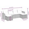 Sofa Sofos komplektas su pagalvėlėmis, 6 dalių, smėlio, poliratanas