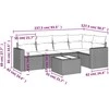Sofa Sofos komplektas su pagalvėlėmis, 6 dalių, smėlio, poliratanas
