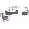 Lauko baldų komplektas Sofos komplektas su pagalvėlėmis, 5 dalių, smėlio, poliratanas
