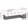 Lauko baldų komplektas Sofos komplektas su pagalvėlėmis, 6 dalių, pilkas, poliratanas