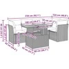 Lauko baldų komplektas Sofos komplektas su pagalvėlėmis, 6 dalių, smėlio, poliratanas