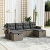 Sofa Sofos komplektas su pagalvėlėmis, 6 dalių, pilkas, poliratanas