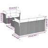 Sofa Sofos komplektas su pagalvėlėmis, 6 dalių, pilkas, poliratanas