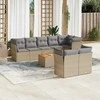 Sofa Sofos komplektas su pagalvėlėmis, 9 dalių, smėlio, poliratanas