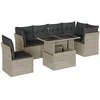 Sofa Sofos komplektas su pagalvėlėmis, 7 dalių, pilkas, poliratanas