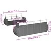 Lauko baldų komplektas Sofos komplektas su pagalvėlėmis, 8 dalių, juodas, poliratanas