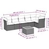 Sofa Sofos komplektas su pagalvėlėmis, 7 dalių, smėlio, poliratanas