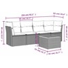 Sofa Sofos komplektas su pagalvėlėmis, 5 dalių, smėlio, poliratanas